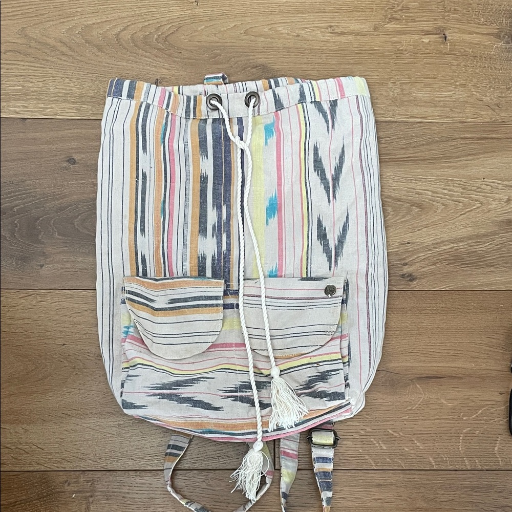 Billabong Multicolor Striped Beach Look Backpack